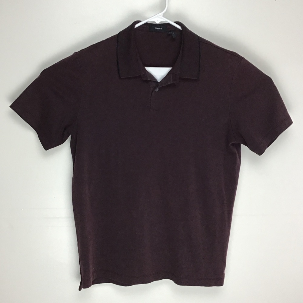 Theory men’s short sleeve polo shirt large
